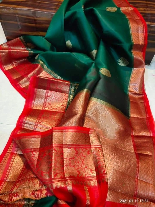 Organza saree  uploaded by Mks Creations  on 5/14/2023