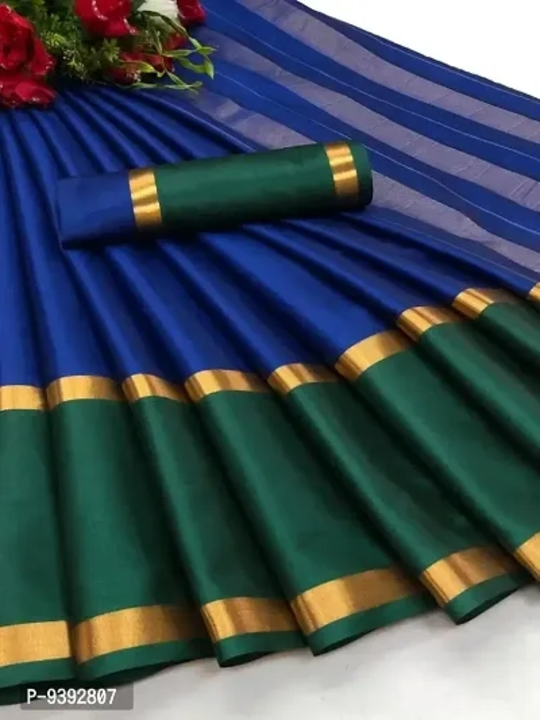 Cotton Silk Sarees with Blouse piece uploaded by Shreeji New Fashion on 5/14/2023