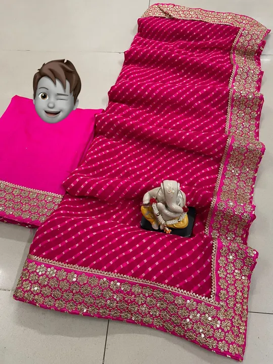 Mothra sarees pure Georgette  uploaded by business on 5/14/2023