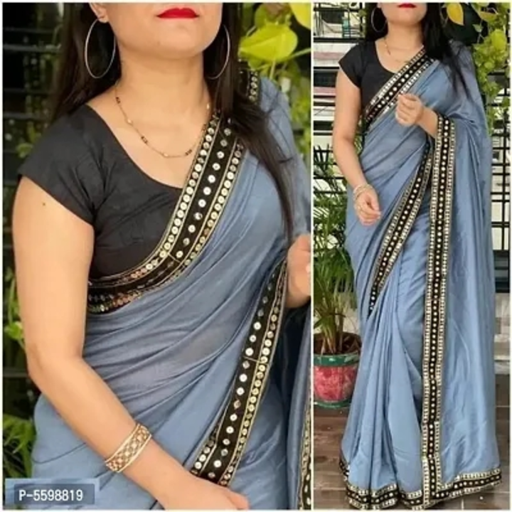 Georgette Lace Border Sarees With Blouse Piece uploaded by Shreeji New Fashion on 5/14/2023