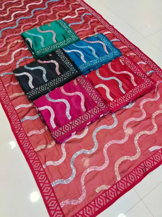 Sequence work saree  uploaded by SAURYA LIFE STYLE on 5/14/2023