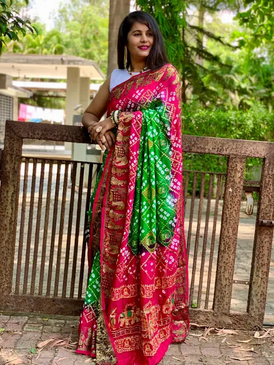 Bandhej silk saree  uploaded by SAURYA LIFE STYLE on 5/14/2023