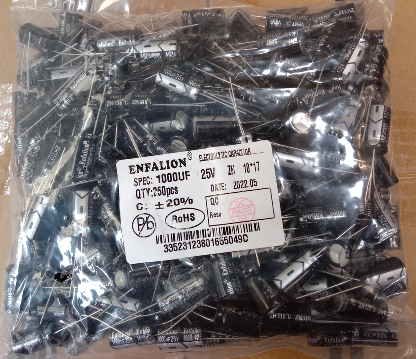 Electrolytic capacitor 1000uf25v 10k hours  uploaded by business on 5/14/2023