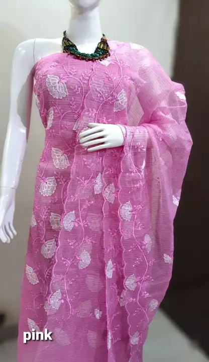 Kota doria embroidery work suit  uploaded by Ansari Handloom on 5/14/2023