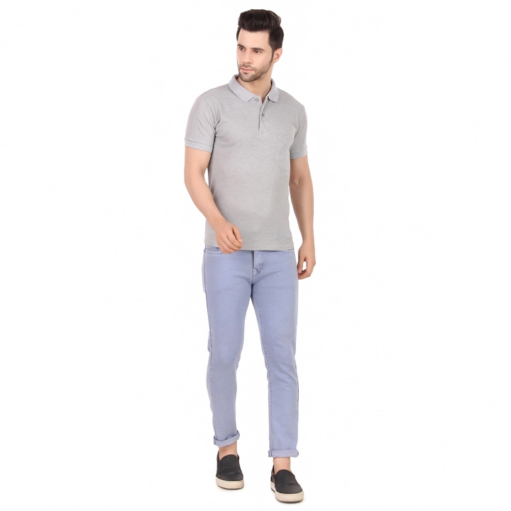 Polo T Shirt For Men Grey uploaded by Urban Rod on 5/14/2023