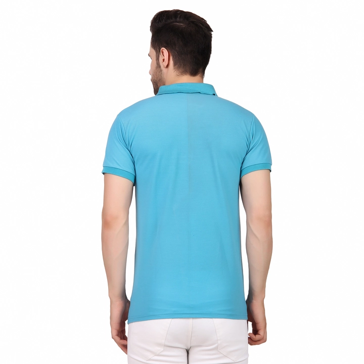 Polo T Shirt For Men Aqua Blue uploaded by Urban Rod on 5/14/2023