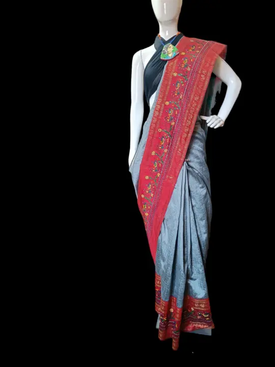 Madhubani handpainted Handwoven raw silk saree  uploaded by Hastvem Hastkari on 5/14/2023