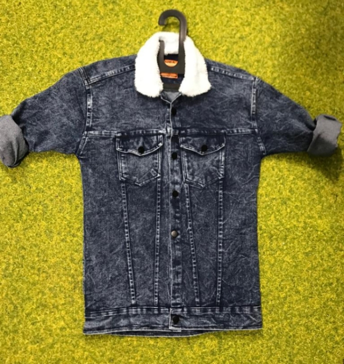 Denim fabric jacket for men stylish and fancy jacket 🧥 uploaded by business on 5/14/2023