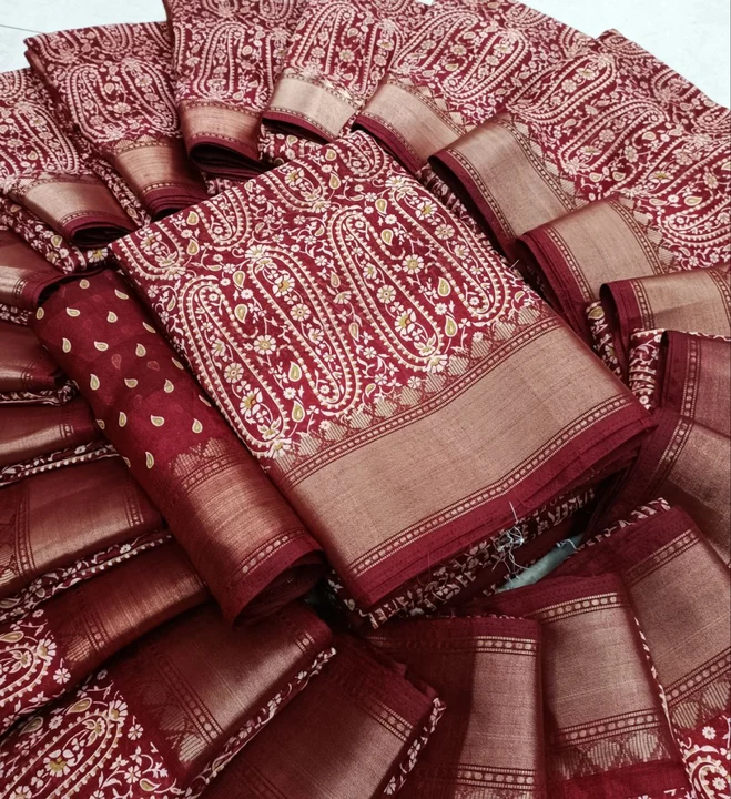 Soft cotton saree  uploaded by Jineshwar fashion on 5/14/2023