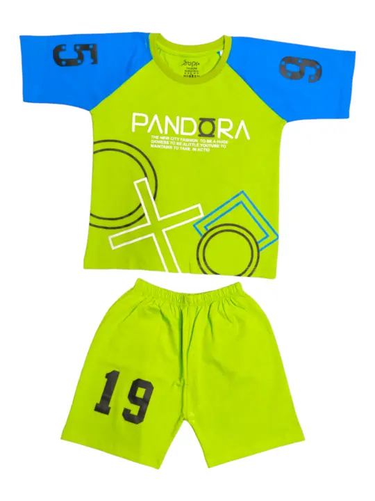 Boys Casual T Shirt Pant Combo Set (Green) uploaded by business on 5/14/2023