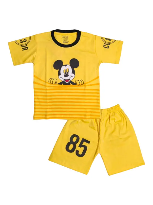 Boys Casual T Shirt Pant Combo Set (Yellow) uploaded by business on 5/14/2023