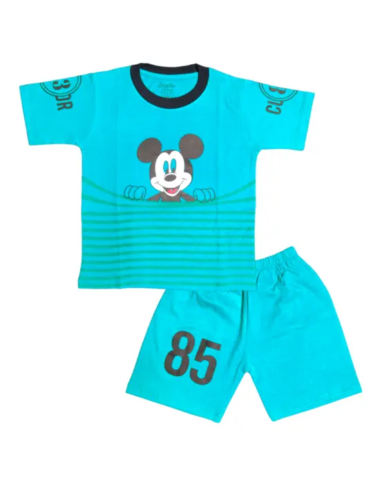 Boys Casual T Shirt Pant Combo Set (Seagreen) uploaded by Supr on 5/28/2024