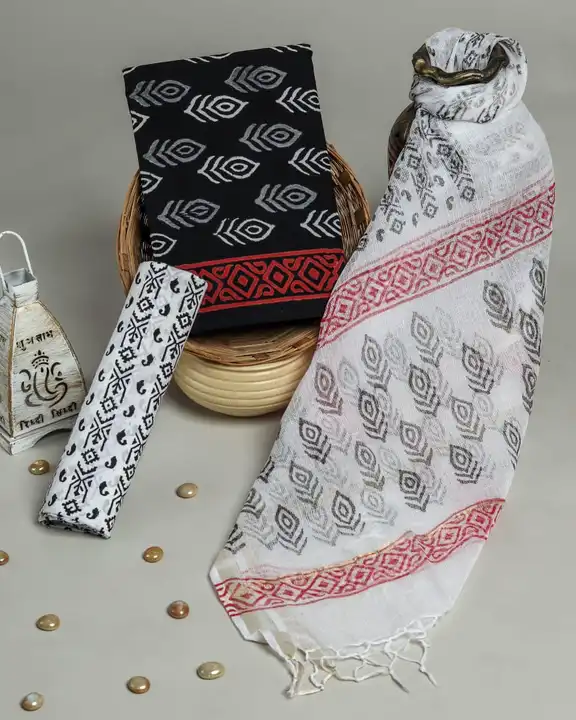 Exclusive new hand block printed cotton dress materials with pure Kota doriya dupata👌👌

Top, botto uploaded by Srhi Goga Ji Maharaj hand black print on 5/15/2023