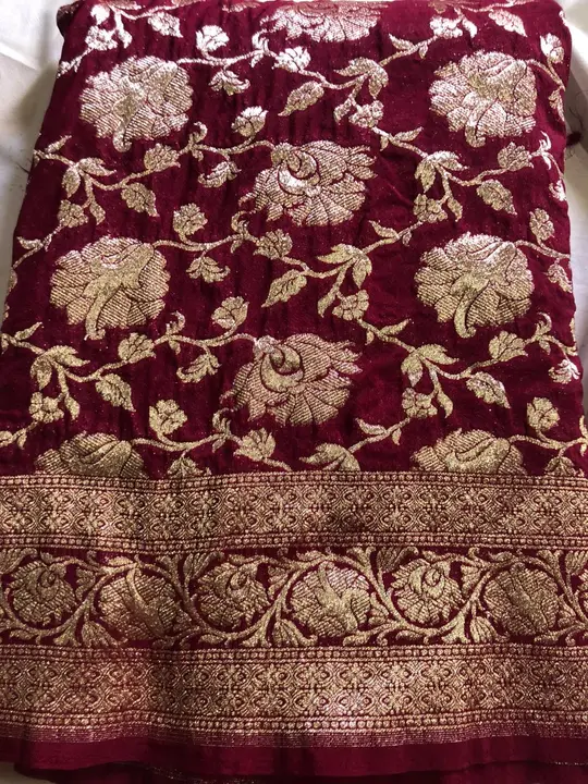 Georgette Banarasi handloom saree  uploaded by V'VERSE on 5/15/2023