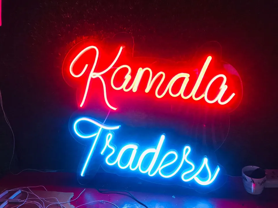 Kamala traders neon sign for occasions or decoration items  uploaded by Shyam enterprises on 5/15/2023