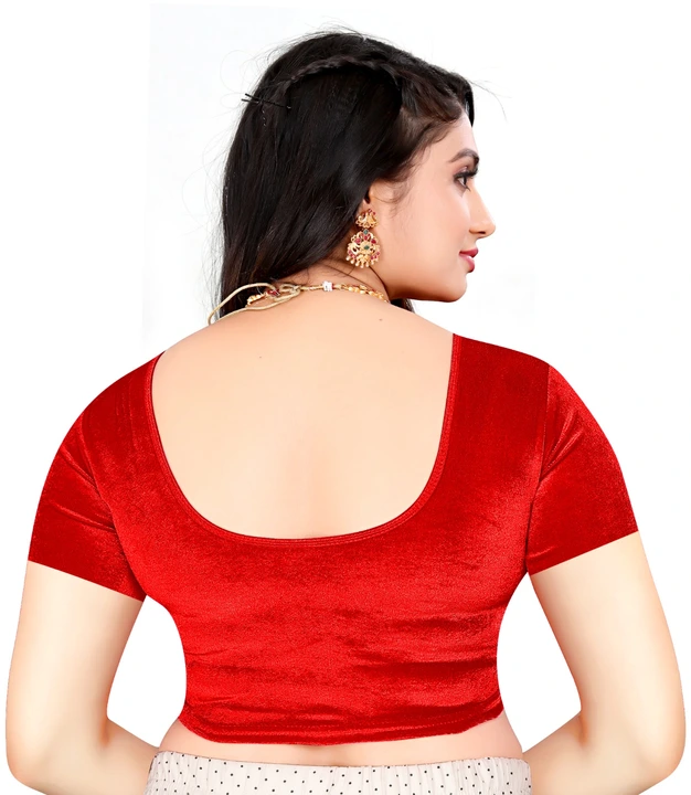 Lycra velvet blouse uploaded by Mayra creation on 5/15/2023