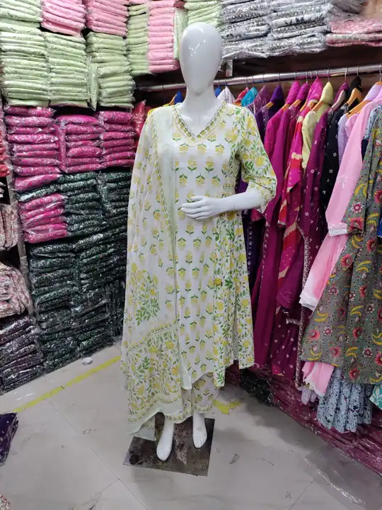 Fabric cotton 3 piece set uploaded by Deepika Designer Saree on 5/15/2023