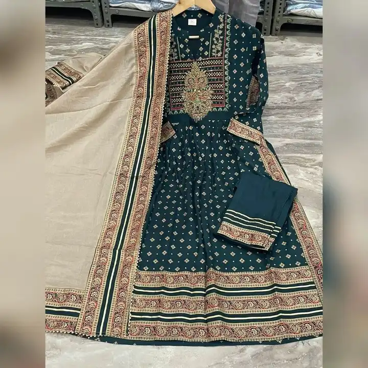 Naira cut kurti Fabric rayon uploaded by Deepika Designer Saree on 5/15/2023