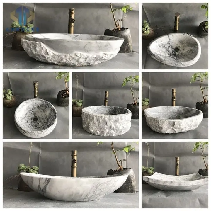 Natural stone wash basin uploaded by M. A. S. Marble handicrafts on 5/15/2023