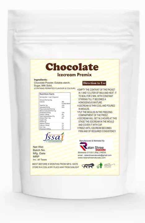 Choclate icecream Premix  uploaded by Ratanshreenaturals on 5/15/2023