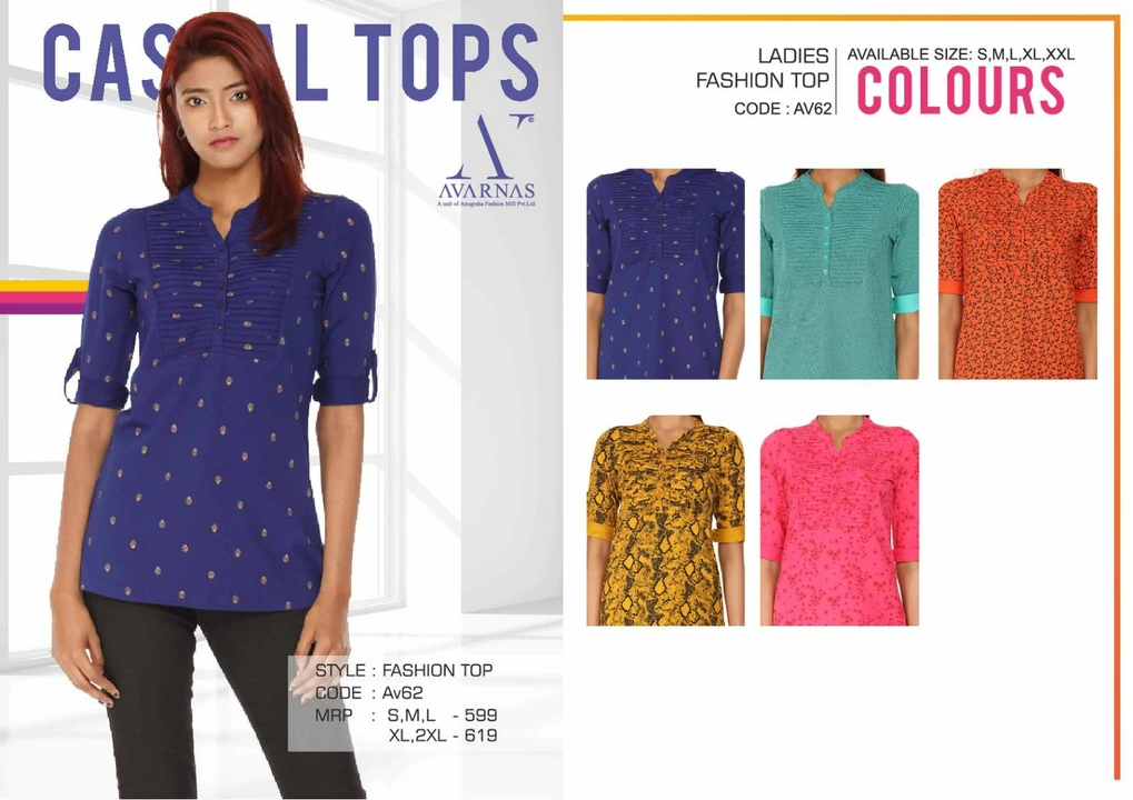 Printed Tops & NECKLACE TOPS uploaded by Avarnas :70109-86098  on 5/15/2023