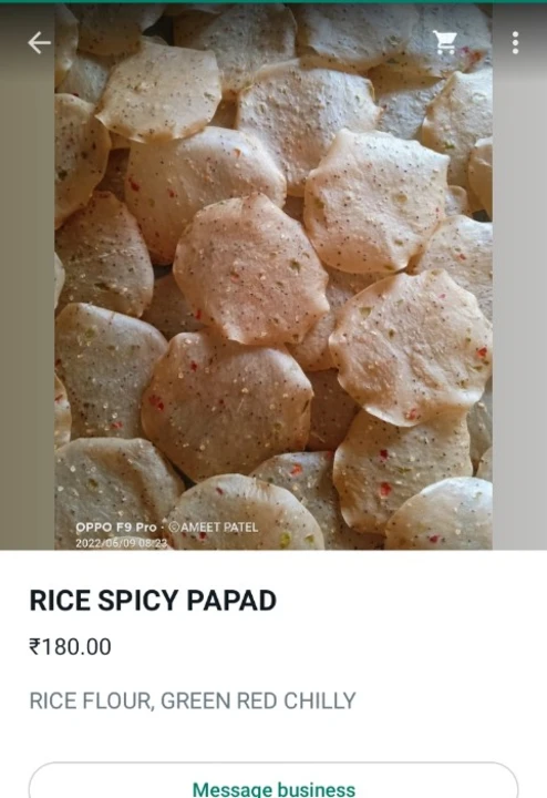 Rice spicy papad uploaded by Jay bhavani gruh udyog papad udyog on 5/15/2023