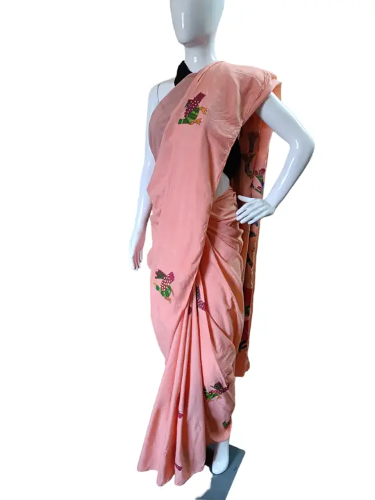 Gond handpainted Handwoven cotton saree  uploaded by Hastvem Hastkari on 5/2/2024
