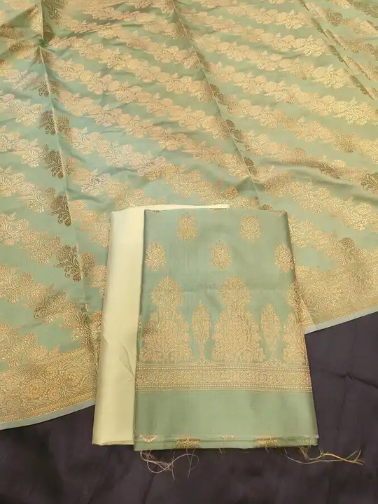 Banarasi semi Silk suits uploaded by Banarasi Weavers on 5/17/2024