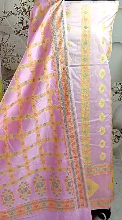 Banarasi Dupion Silk Dyable Handloom Suit uploaded by Banarasi Weavers on 5/17/2024