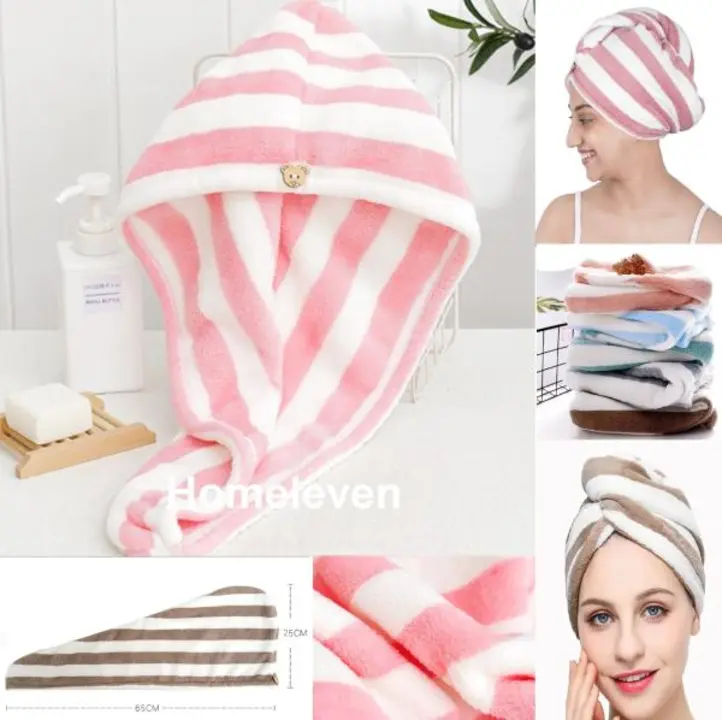 *Portable Microfiber Shower Cap Embroidery Towel uploaded by LOVE KUSH ENTERPRISES on 5/15/2023