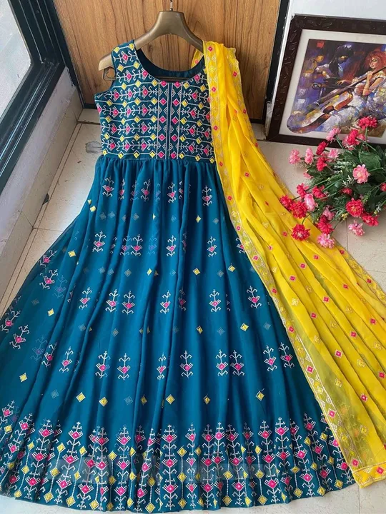 Beautiful embroidery work gown  uploaded by Sharma studio on 5/15/2023