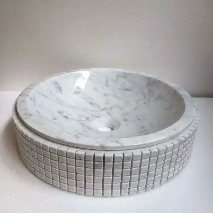 Baswada natural stone wash basin uploaded by M. A. S. Marble handicrafts on 5/15/2023