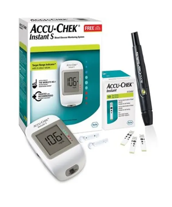 Accu Chek Instant S Glucometer with10 Strips uploaded by Jayram Enterprise on 5/15/2023