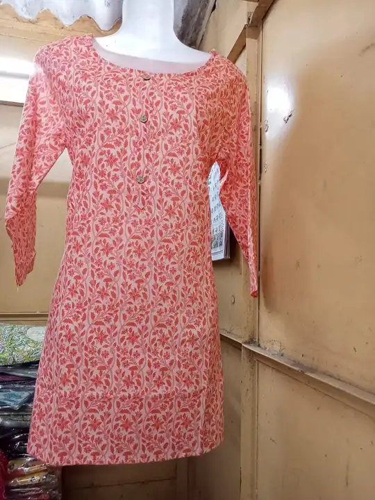 Pure Cotton Short Kurti uploaded by Sanvi Fabrics on 5/15/2023