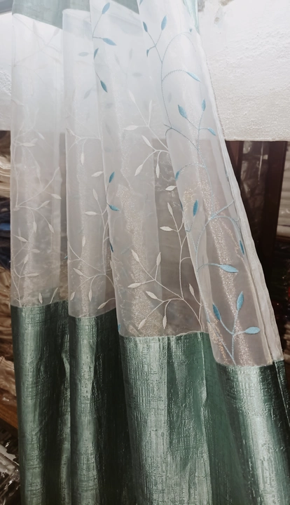 Tissue embroidered Curtains uploaded by ANURAG CREATIONS on 5/15/2023