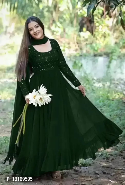 Fancy Georgette Gown With Dupatta For Ladies  uploaded by Smart Store on 5/15/2023