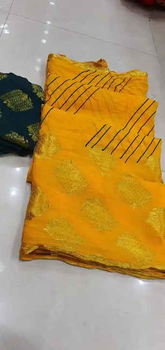 *beautiful color combination Saree for all ladies*

🥰🥰pure Georgette zari  with beautiful zari wai uploaded by Gotapatti manufacturer on 5/15/2023