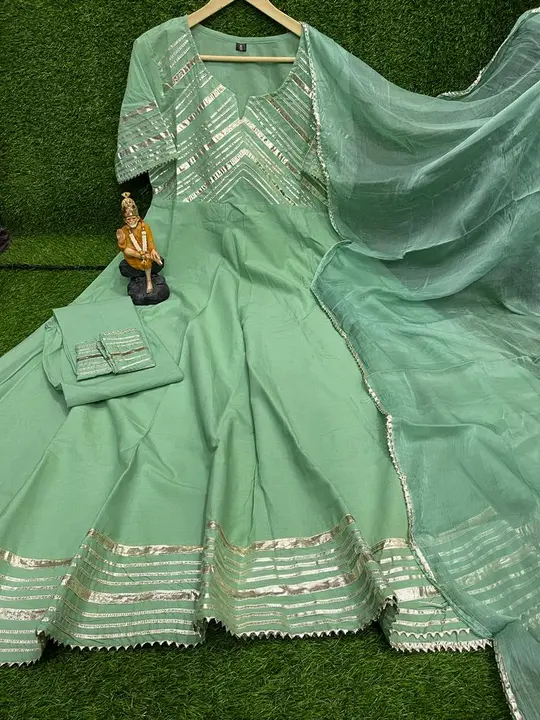 M to XXL, Cottongota stripes and the gota patii pant perfectly complements it. The siffon Dupatta in uploaded by Online Ladies Dresses on 5/16/2023