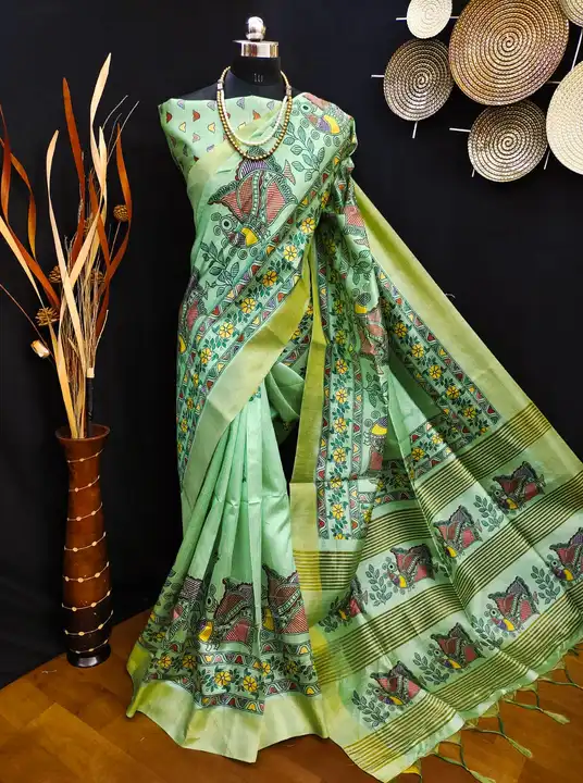 Tussar silk saree  uploaded by business on 5/16/2023