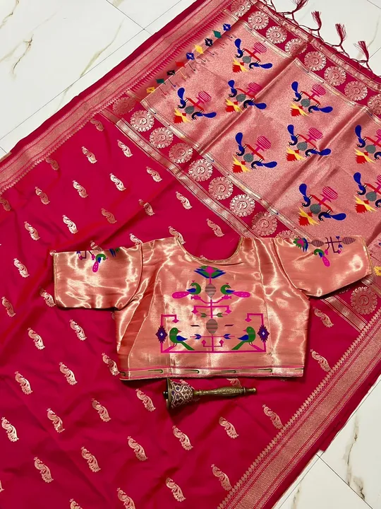 Paithani saree with stitch blouse uploaded by SAURYA EXPORT on 5/16/2023