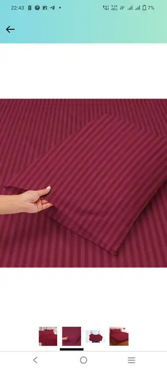 Plain satin stripes bedsheet uploaded by Shyam Sunder & Co. on 5/16/2023