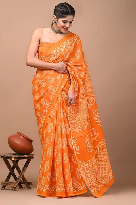 
🍁Bagru Block Print Cotton mulmul sarees with blouse 

🍁All saree with same blous uploaded by Shyam textile on 5/16/2023