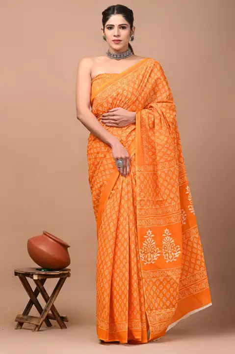 
🍁Bagru Block Print Cotton mulmul sarees with blouse 

🍁All saree with same blous uploaded by Shyam textile on 5/16/2023