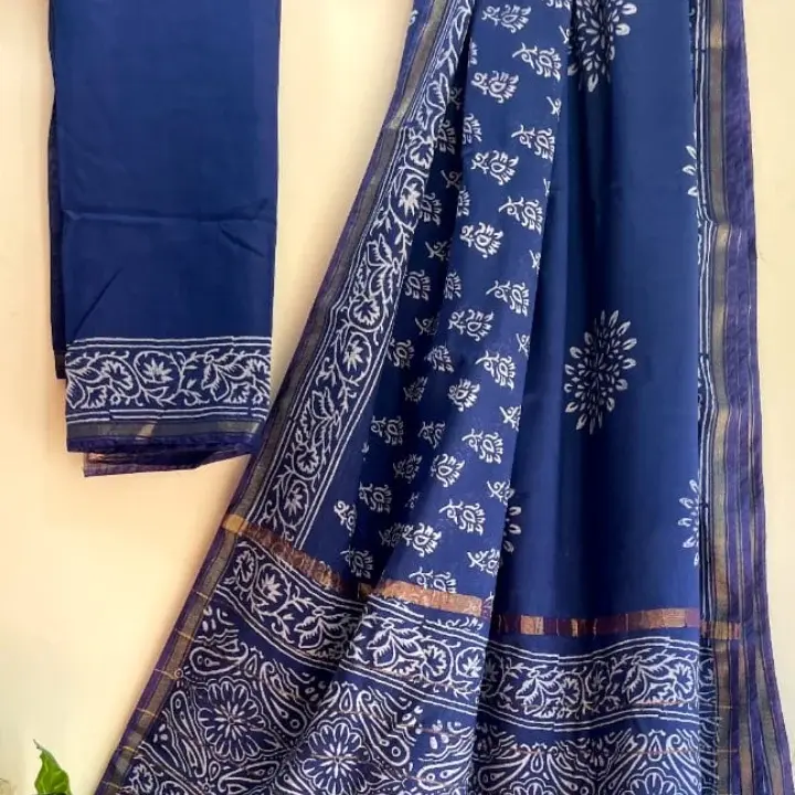 Chanderi handloom printed saree uploaded by Aahil  chanderi handloom saree on 5/16/2023