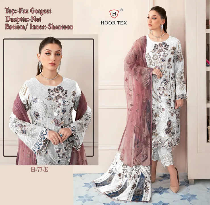 Pakistani dress HOOR&TEX uploaded by Fatema Fashion on 5/16/2023