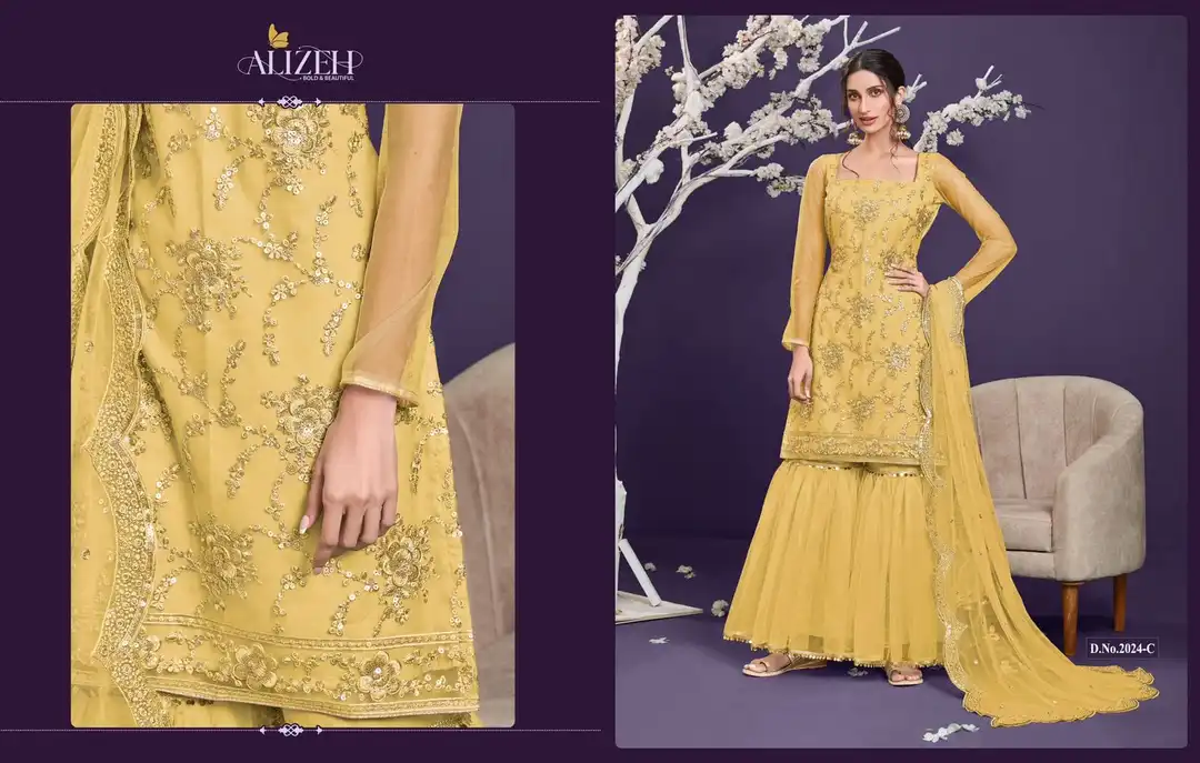 *ALIZEH OFFICIAL*

*_ MURAD VOL 5_*

A Premium Sharara Collection With Beautiful Colors And Embroide uploaded by Aanvi fab on 5/16/2023