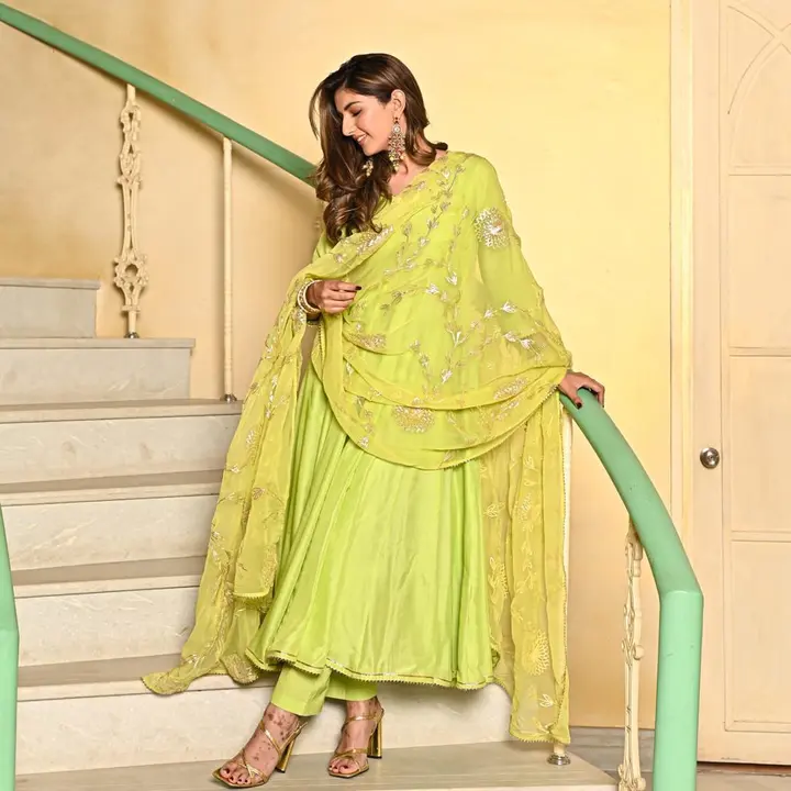 BEAUTIFUL GOWN BEAUTIFUL GOWN DUPPATA SET  ST&1062 uploaded by Fatema Fashion on 5/16/2023