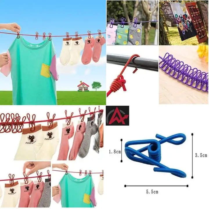 *Drying Racks Rope Hook - 12 Clips for Outdoor Indoor Travel Camping uploaded by business on 5/16/2023