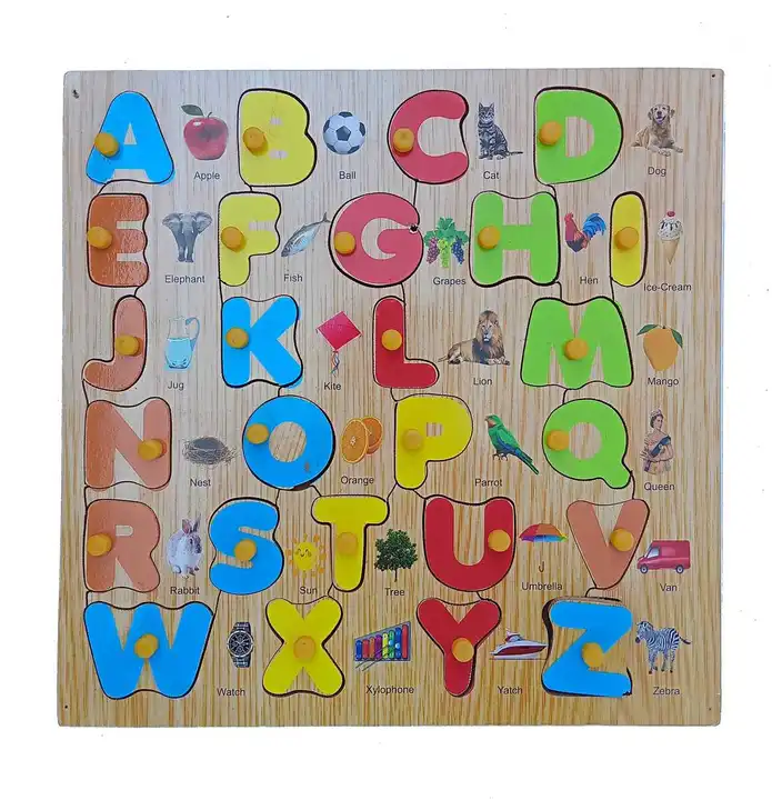 Wooden Alphabet Puzzle Board for Kids  uploaded by Uranus Enterprises on 5/16/2023