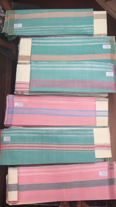 Pure hand spun cotton dhoti  uploaded by Dey Weaving Center on 5/16/2023